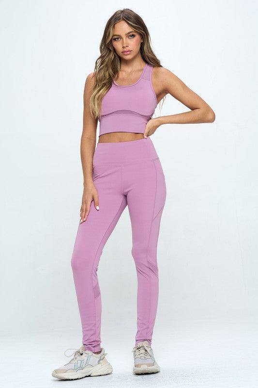 Women's Two Piece Activewear Set Cut Out Detail – VacationGrabs