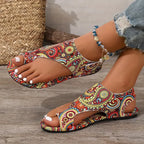 colorful women's sandals, lightweight fabric, perfect for summer outings