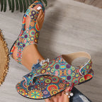 Colorful women-sandals, lightweight material for summer outings