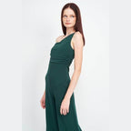 Emory Park green summer jumpsuit for women with a stylish one-shoulder design and flattering fit