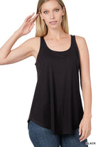 Black ZENANA tank top for women, perfect as a summer vacation top for women