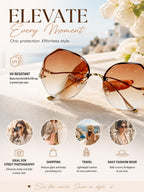 women sunglasses, chic style with UV protection, perfect for travel and shopping