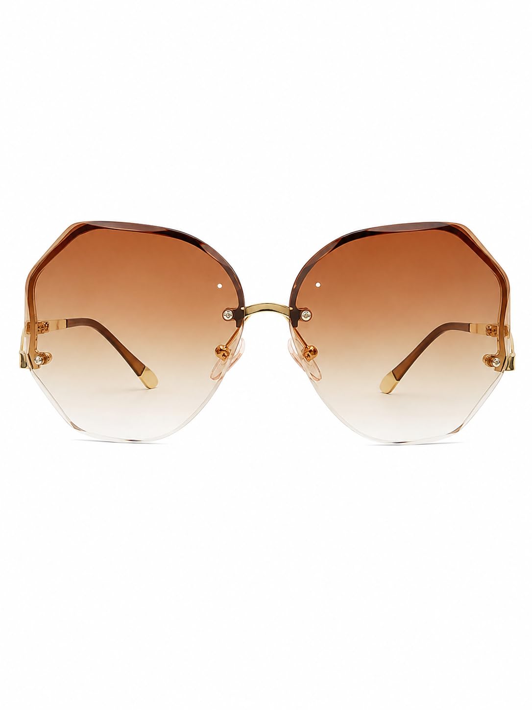 Women sunglasses in oversized brown shades, perfect for sunny days