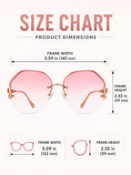 Women sunglasses with pink lenses, oversized frame, perfect for sunny days