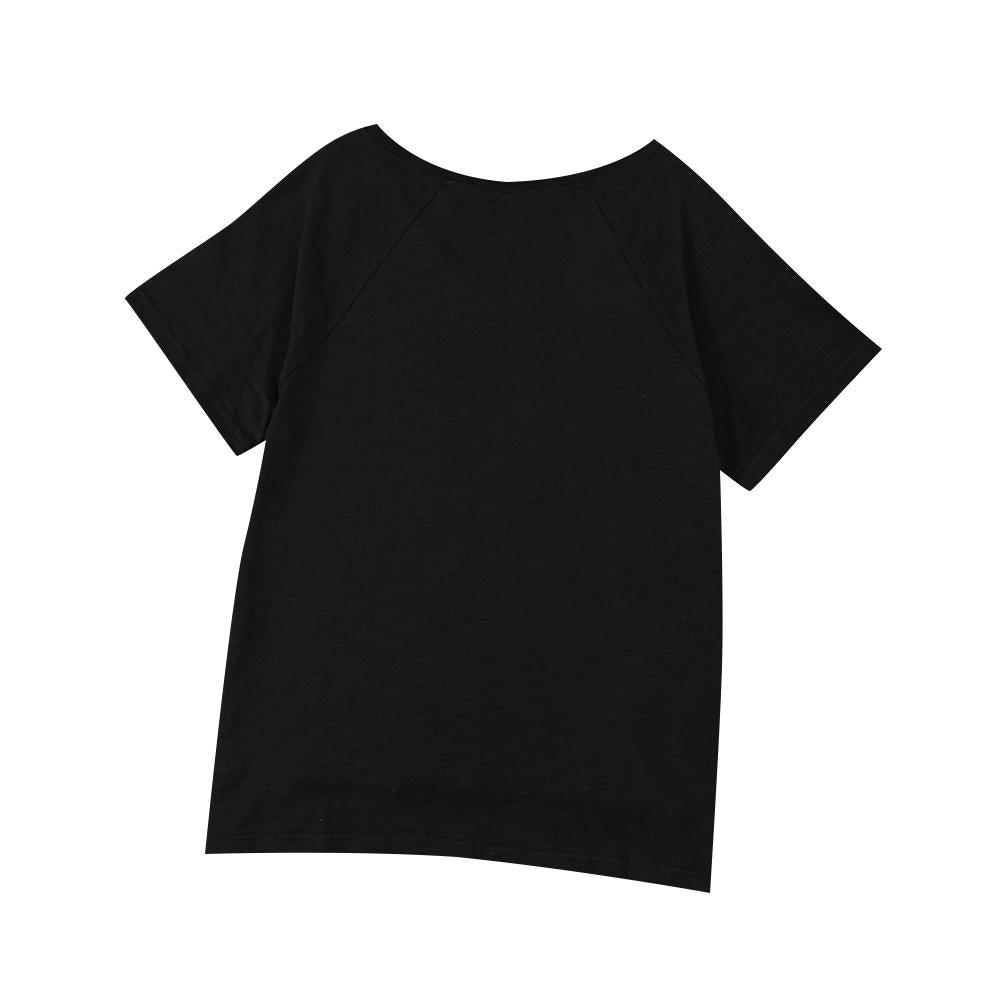 Women's Shirts Women V-Neck Casual Tops Short Sleeve Loose Blouse Basic Tee...