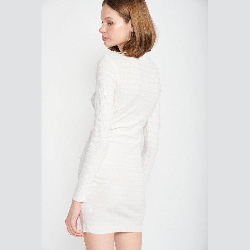 Womens Bodycon Collared Mini Dress - VacationGrabs