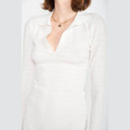 Womens Bodycon Collared Mini Dress - VacationGrabs