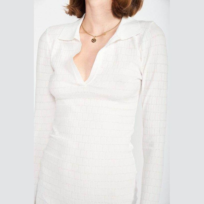 Womens Bodycon Collared Mini Dress - VacationGrabs