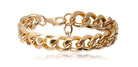 Women's Jewelry - Bracelets Womens Boho Thick Gold Charm Bracelets 4Pc Set Bangles Punk