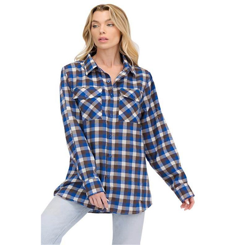 Womens Boyfriend Flannel Shirts - VacationGrabs