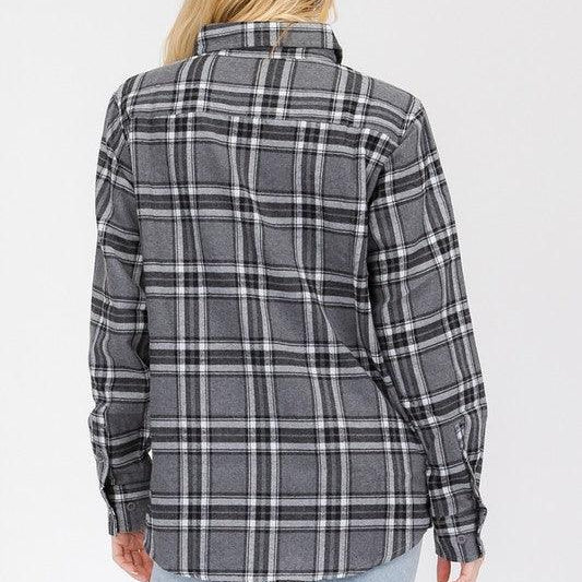 Women's Shirts Womens Boyfriend Long Sleeve Flannel