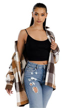 Womens Boyfriend Oversized Soft Flannel Shacket - VacationGrabs