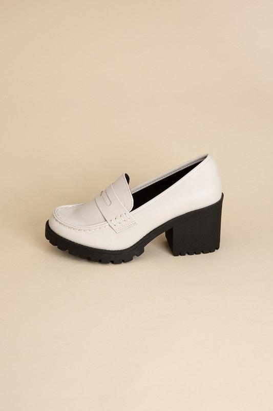 Women's Shoes - Heels Womens Casual Block Heel Kinder Loafer Shoes