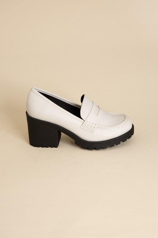 Women's Shoes - Heels Womens Casual Block Heel Kinder Loafer Shoes