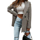 Women's Blazers Womens Casual Long Sleeve Lapel Button Slim Blazer Jacket