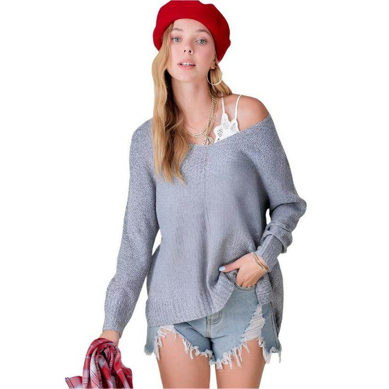 Womens Casual Relaxed Fit Winnie Sweater - VacationGrabs