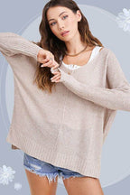 Womens Casual Relaxed Fit Winnie Sweater - VacationGrabs