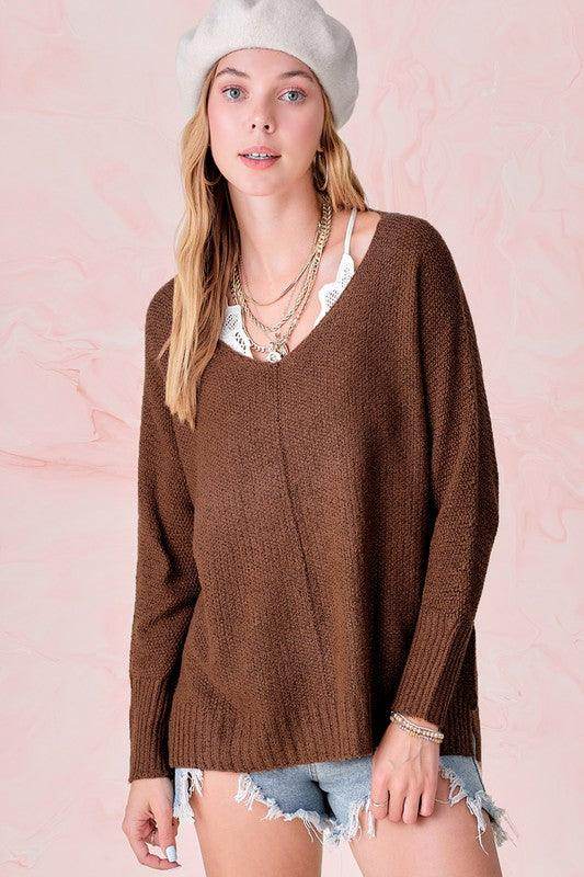 Womens Casual Relaxed Fit Winnie Sweater - VacationGrabs
