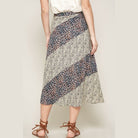 VacationGrabs womens casual vacation skirts with mixed floral patterns and midi length design