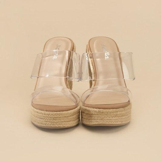 Women's Shoes - Sandals Womens Clear Wedges At Vacationgrabs Style No. Bigfan-S