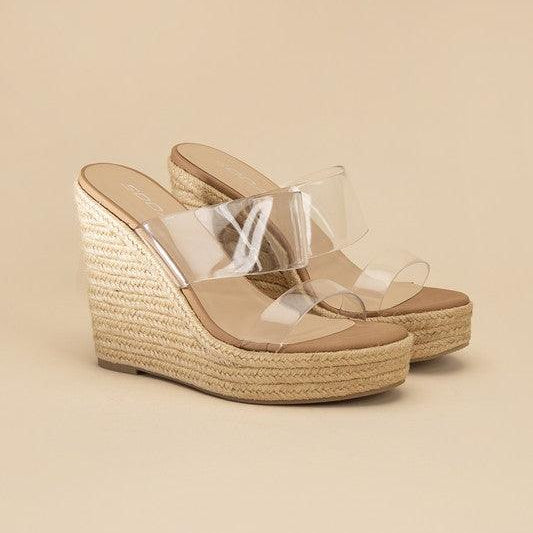 Women's Shoes - Sandals Womens Clear Wedges At Vacationgrabs Style No. Bigfan-S