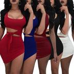 VacationGrabs womens club dresses night out in red blue burgundy black and white cutout bodycon styles