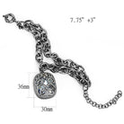 Women's cobalt black bracelet featuring a charming pendant and adjustable chain for a stylish look