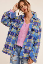 Women's Shirts Womens Colorful Plaid Hailee Thick Shirt Jacket