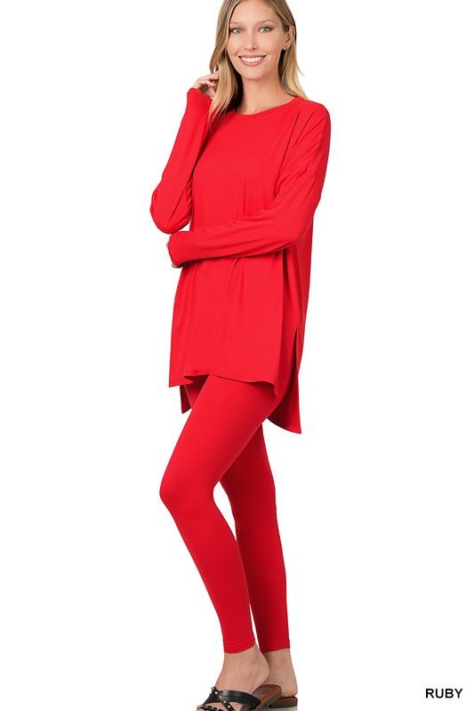 Women's Sleepwear/Loungewear Womens Comfy Brushed DTY Microfiber Loungewear Set