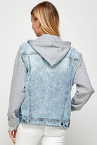 Women's Coats & Jackets Womens Denim Jacket With Fleece Hoodies