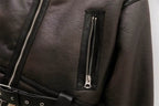 Women's faux shearling jacket in black, stylish and warm for cold weather
