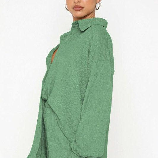 Women's Outfits & Sets Womens Fern Green Two Piece Pant Set