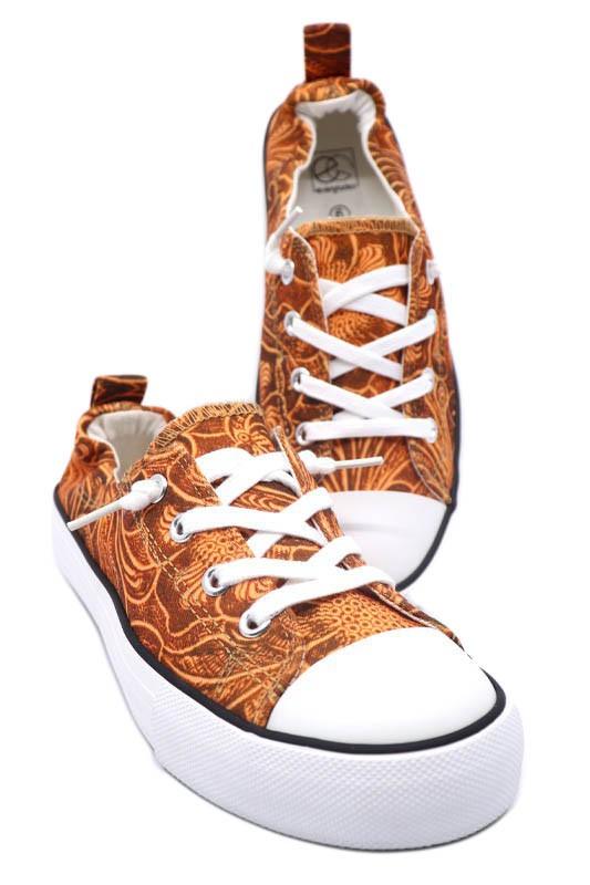 Women's Shoes - Sneakers Womens Flat Lace Up Sneakers Cow, Leopard, Aztec Patterns