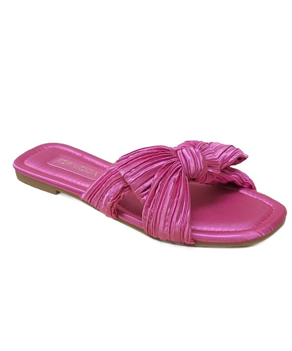 Women's Shoes - Sandals Womens Fuchsia Slip On Sandals At Vacationgrabs