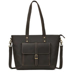 Women's handbag tote in brown leather, perfect for daily use