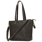 women's handbag tote in brown leather, perfect for everyday use