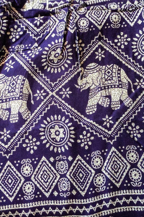 Purple Elephant Pants Harem Pants Boho Pants 