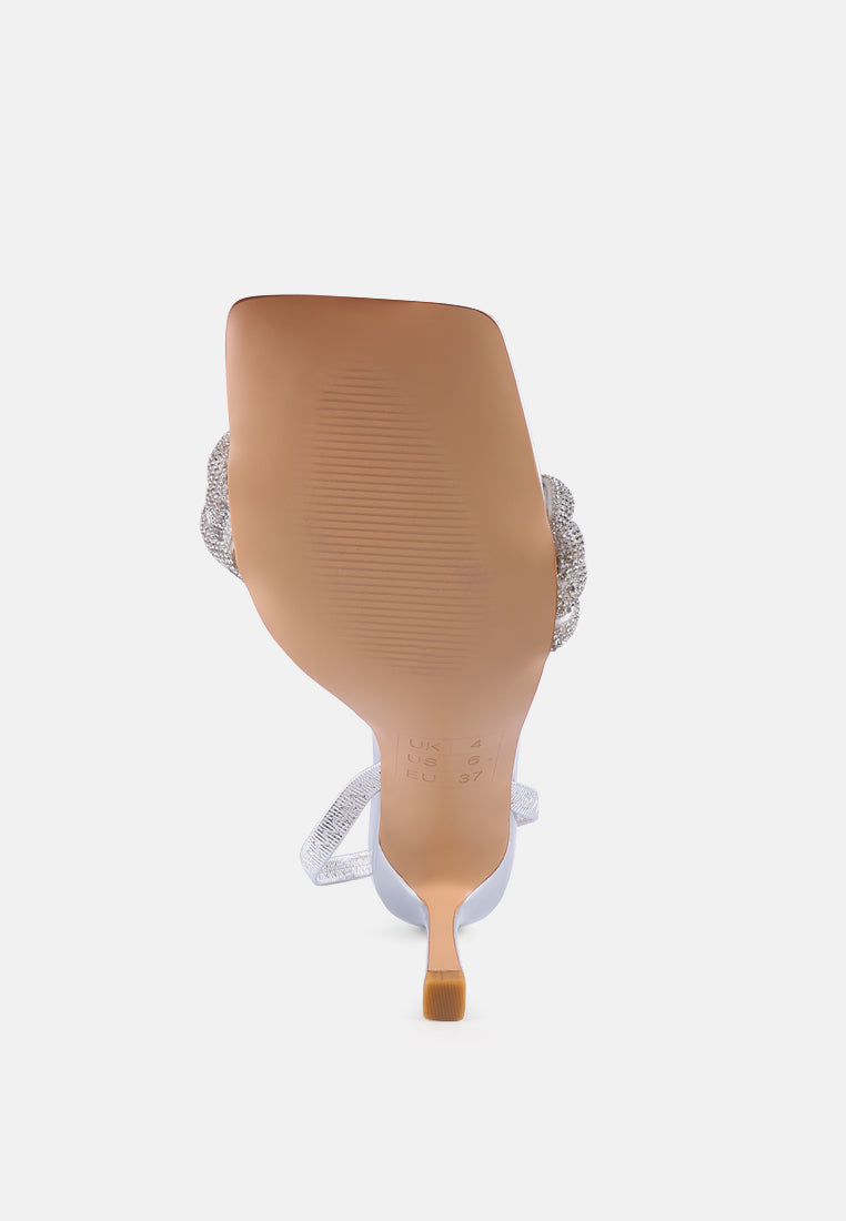 Sole view of London Rag International women's high heel sandals with stylish design and elegant details