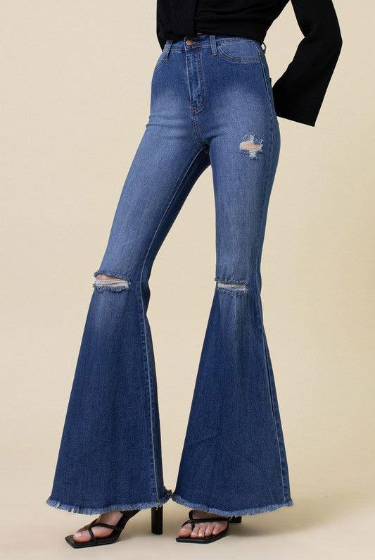 Women's Jeans Womens High Rise Flare Jeans Pants