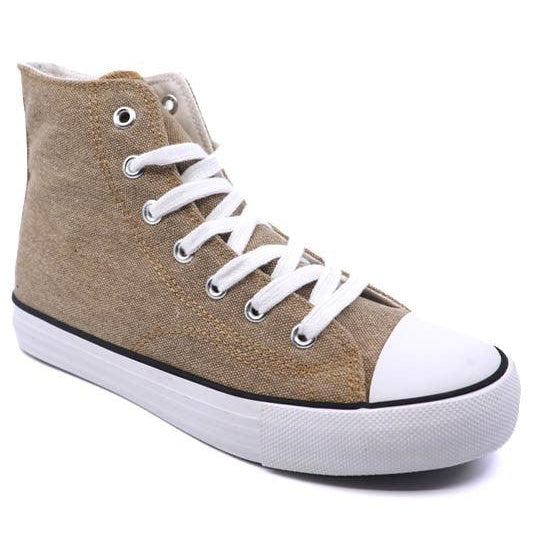 Women's Shoes - Sneakers Womens High Top Canvas Sneakers 8 Patterns