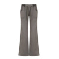 Women's gray flared jeans, durable cotton for casual outings