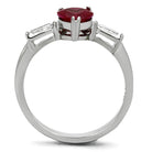 Women's jewelry ruby ring in silver, perfect for elegant occasions