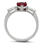 Women's jewelry ruby ring in silver, perfect for elegant occasions