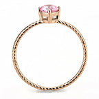 Women's rose gold ring with pink gemstone for elegant occasions