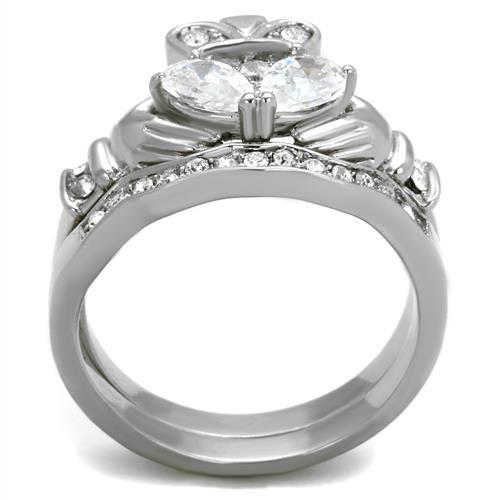 Women's silver butterfly ring with sparkling crystals for special occasions