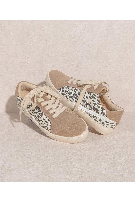 Women's Shoes - Sneakers Womens Khaki Leopard Shoes