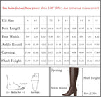 Womens Knee High Boots Chunky Low Heel Pointed Toe Tall Long Boots – opposite side view
