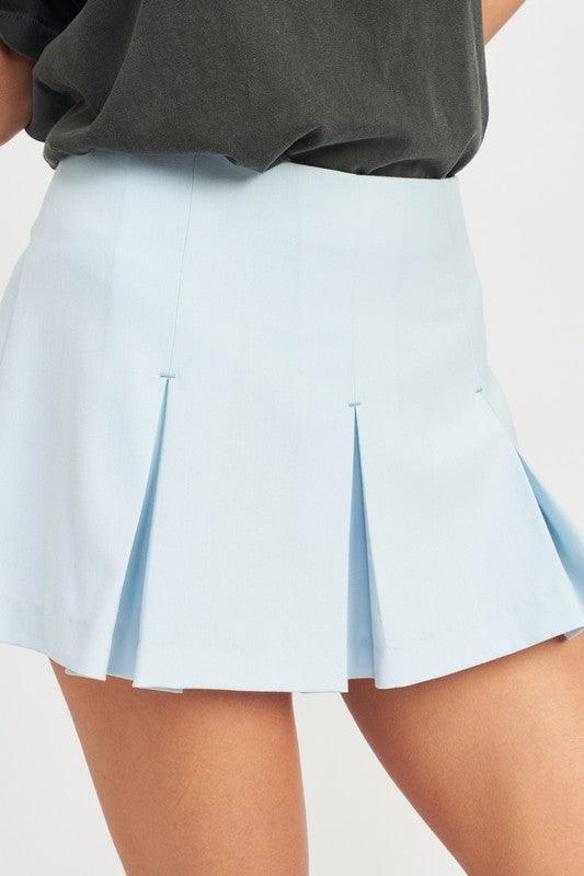 Women's Shorts Womens Low Rise Pleated Mini Skort Shorts