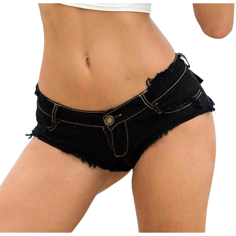Women's Low Waist Denim Shorts for Vacation Style