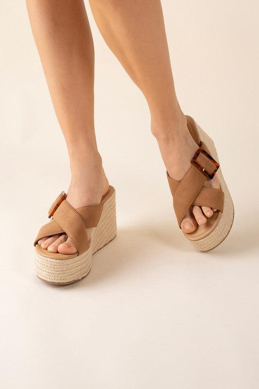 Women's Shoes - Sandals Womens Manta Espadrille Platform Slides Shoes